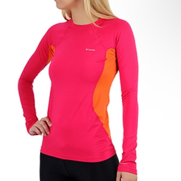 Columbia Vibrant Pink and Orange Long Sleeve Top - Picture 1 of 10